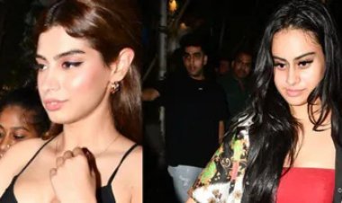 Khushi and Nyasa did not pose outside the restaurant, users said 'What's the attitude of them?'